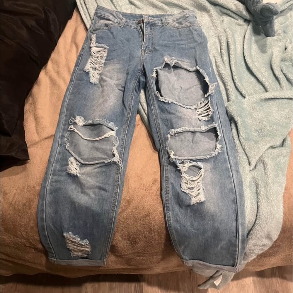 Distressed Blue Women's Jeans